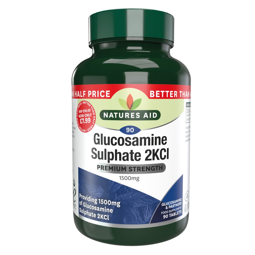 Natures Aid Glucosamine Sulphate 1500mg 90 tabs (Better Than Half Price
